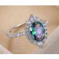VINTAGE STYLE 2.5ct  MYSTIC TOPAZ CZ RING     SIZES    9  /  10  AVAILABLE