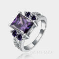 SPECTACULAR 3ct AMETHYST EMERALD CZ    SIZES   6   /   8     AVAILABLE