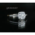 2.0ct  Simulated Diamond CZ Halo Setting  #18KGP#  SIZE  7.25