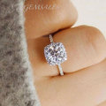 2.0ct  Simulated Diamond CZ Halo Setting  #18KGP#  SIZE  8.25