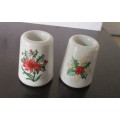 Vintage Mini Porcelana Christmas Candel Holders