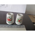 Vintage Mini Porcelana Christmas Candel Holders