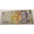 1000 LEI Romania paper money