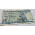 $ 2 RESERVE BANK OF ZIMBABWE TWO DOLLARS x 2