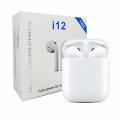 i12 TWS High QualityWireless Earphone Bluetooth 5.0 Touch Earbuds Headset With Charger Box  White