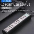 10-Port High Speed USB 2.0 Hub