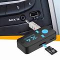 New X6 Bluetooth Music Receiver Adapter 3.5mm Supports TF Card