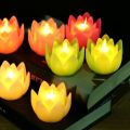 Lotus Candle Lamp LED Electronic Lamp Cage Wishing Lamp
