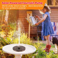 Outdoor Solar Powered Floating Bird Bath Water Fountain Pump Garden Pond