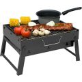 Foldable Charcoal BBQ Grill - Mini Portable Tabletop Barbeque - Great Folding Barbecue for Garden