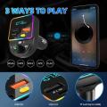 Car Bluetooth Fm Transmitter Pd Dual Usb Fast Charger Ambient Light Mp3