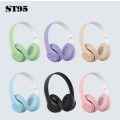 Cute Color Headphones Big Earmuffs Headband Bluetooth Headphones