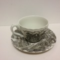 Antique Duo - Teacup & Saucer - The Post House by Alfred Meakin - Staffordshire England