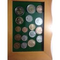 RSA Coin Collection In Picture Frame