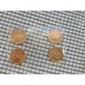 4 x UNCIRCULATED RSA 20 cents (2023 2022 2021 2020)