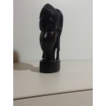 Vintage Besmo Tribal Art Bust Figurine Hand Carved in Kenya