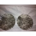 Alfred Meakin The Post House set of 2 plates