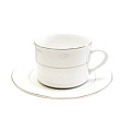 Elegant Fine China Flat Cups by Tienshan - Set of 6