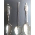 sterling silver spoons  x 7 antique one bid for all , rare find