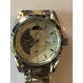 Kronen & Sohne Navigator Silver Automatic Mechanical Watch Mens