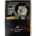 Kronen & Sohne Navigator Silver Automatic Mechanical Watch Mens