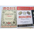 MONIS WINERY - A SELECTION OF 7 DIFFERENT VINTAGE LABELS