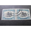 South Africa - Hyphenated used pair of 5/- stamps