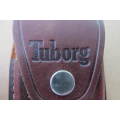 Zippo - leather lighter holder with fitting for belt - advertising Tuborg