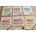Simonsig - 12 different vintage wine labels