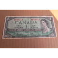 Canada Bank Note - Bank of Canada $1 Note  - Ottawa 1954 issue