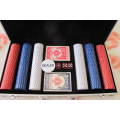 Poker Set 300 Piece Set with Aluminum Case,2 Decks of Cards, Dealer Button and 3 Dice - Second Hand