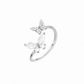 Sterling Silver Double Butterfly Resizable Ring
