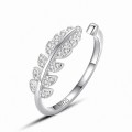 Sterling Silver Open leaf Reziable Ring