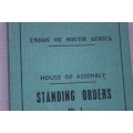 UNION OF SOUTH AFRICA. House of Assembly. Standing Orders. Vol 1. Public Business. 1957.
