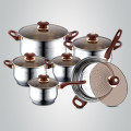 Royalty Line RL-1201 12-piece Stainless Steel Cookware Set Glass Lid