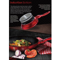 Berlinger Haus 3-Piece Metallic Touch Line Marble Coated Turbo Induction Frypan Set - Burgundy