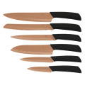 Berlinger Haus 7 pcs titanium knife set with stand, Rose Gold