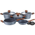 Berlinger Haus BH-1211 Marble Coating 10-Piece Induction Ready Cookware Set , Forest Line