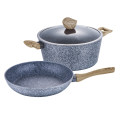 Berlinger Haus 3-Piece Marble Coating Forest Line Cookware Set Light Wood BH-1570