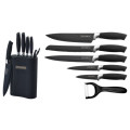 Royalty Line 6-Piece Non-Stick Coating Knife with Stand - BLACK