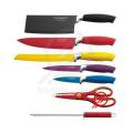 FREE SHIPPING Royalty Line 8 Piece Non-Stick Coating Knife Set with Stand - RL-COL8-W
