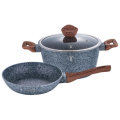 Berlinger Haus 3 Piece Set Stone Coated Cooking Pot and Frying Pan with Glass Lid,BH-1217
