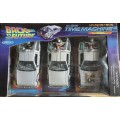 Back to the Future Trilogy Pack of Delorean Time Machines