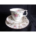 Lovely mixed Royal Albert tea trio