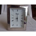 Vintage Harrods Knightsbridge clock in Sterling silver frame