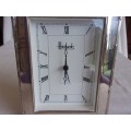 Vintage Harrods Knightsbridge clock in Sterling silver frame