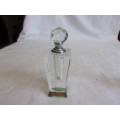 2 Lovely vintage faceted clear glass perfume bottles for 1 bid
