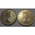 4 x Consecutive SA Elizabeth II silver 2 1/2 Shillings coins - bid per coin to take all