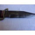 Antique Solingen Original Bowie knife in leather sheath