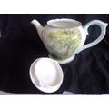 Vintage large Shelley bone china "Woodland" teapot - discontinued pattern 13348